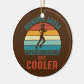 Runner Mam Cool Running Girl Retro Future Keramisch Ornament (Links)
