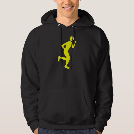 Runner (Mannelijk) - Geel Hoodie (Voorkant)