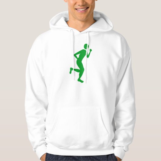 Runner (Mannelijk) - Grass Green Hoodie (Voorkant)