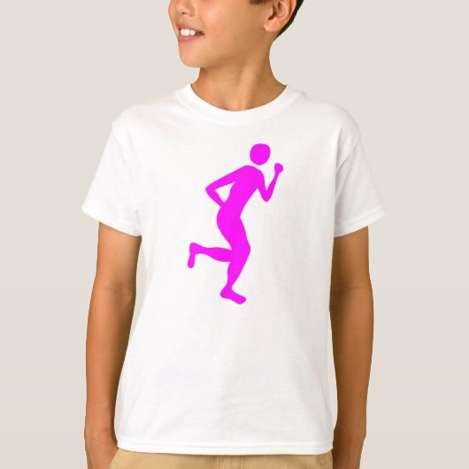 Runner (Mannelijk) - Magenta T-shirt (Voorkant)