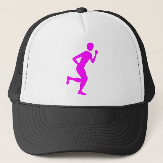 Runner (Mannelijk) - Magenta Trucker Pet (Voorkant)