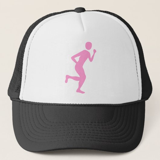 Runner (Mannelijk) - Roze Trucker Pet (Voorkant)