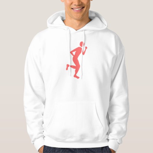 Runner (Mannelijk) - Tropisch Roze Hoodie (Voorkant)