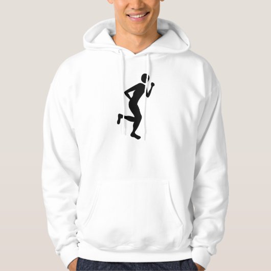 Runner (Mannelijk) - Zwart Hoodie (Voorkant)