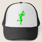 Runner (Mannelijke) - Groen Trucker Pet (Voorkant)