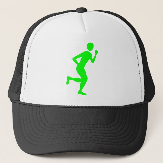 Runner (Mannelijke) - Groen Trucker Pet (Voorkant)
