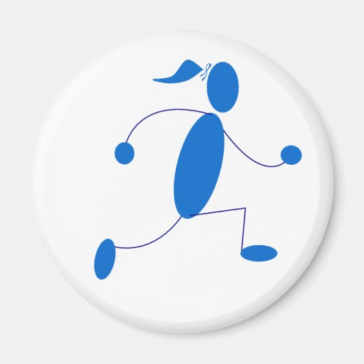 Runner meisje magneet (Voorkant)