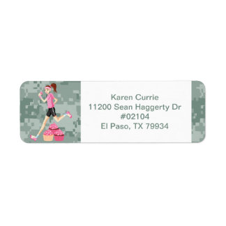 Runner Meisje met Cupcakes Labels