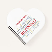 Runner met gepersonaliseerde woorden notitieboek (Voorkant)