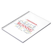 Runner met gepersonaliseerde woorden notitieboek (Linkerzijde)