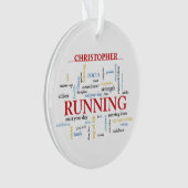 Runner met gepersonaliseerde woorden ornament (voorkant)