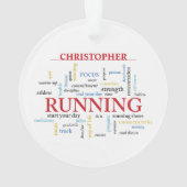 Runner met gepersonaliseerde woorden ornament (achterkant)