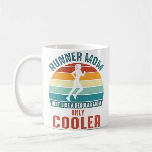 Runner Mom Cool Running Girl Future Marathon Mothe Koffiemok (Links)