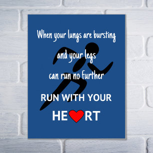 Runner motivatie quote sport poster