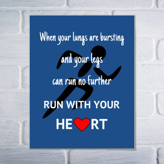Runner motivatie quote sport poster