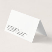 Runner op het spoor visitekaartje (Achterkant)