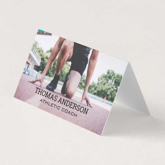 Runner op het spoor visitekaartje (Voorkant)