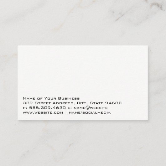 Runner op het spoor visitekaartje (Achterkant)