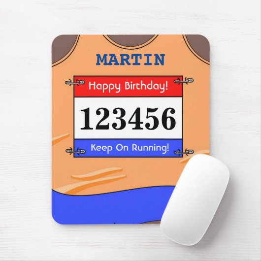 Runner Orange Vest Mouse Mat Muismat (Met muis)