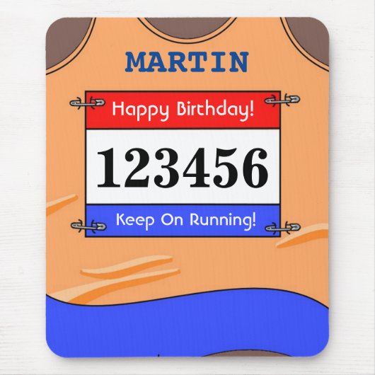 Runner Orange Vest Mouse Mat Muismat (Voorkant)