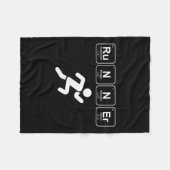 Runner Periodic Table Funny Running Marathon Lover Fleece Deken (Voorkant (Horizontaal))