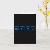 Runner Periodic Table Funny Running Marathon Lover Kaart (Gele Bloem)