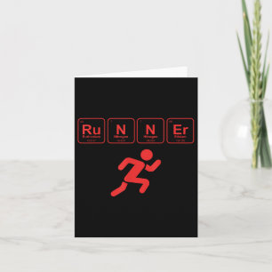 Runner Periodic Table Funny Running Marathon Lover Kaart