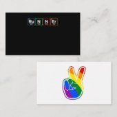 Runner Periodically Half Marathon Running Lover Gr Informatiekaartje (Voorkant / Achterkant)