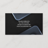 Runner-pictogram | Moderne metalen achtergrond Visitekaartje (Achterkant)