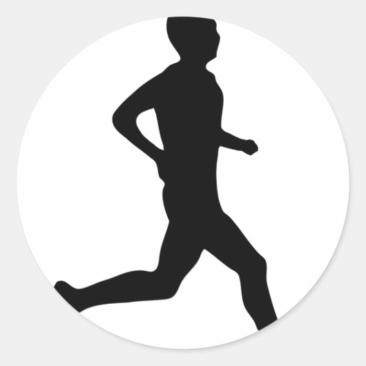 runner-pictogram ronde sticker (Voorkant)