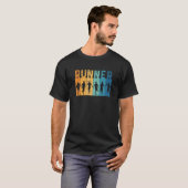 Runner Retro  Style Running Sports Enthusia T-shirt (Voorkant volledig)