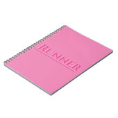 Runner roze manuscriptontwerp notitieboek (Linkerzijde)