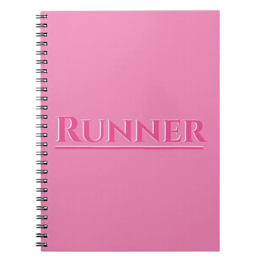 Runner roze manuscriptontwerp notitieboek (Voorkant)