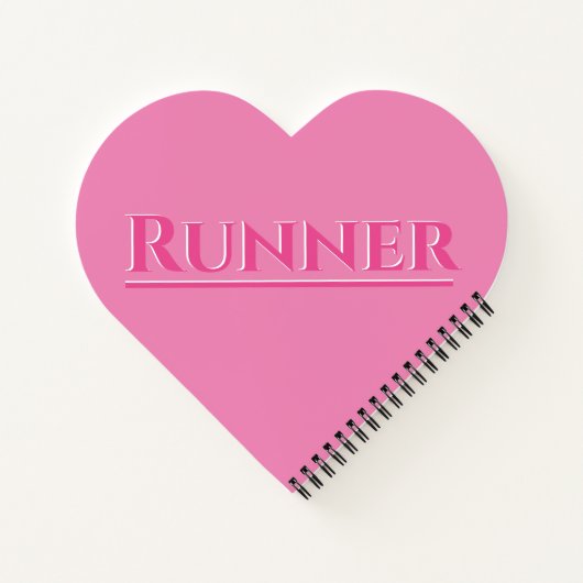Runner roze manuscriptontwerp notitieboek (Achterkant)