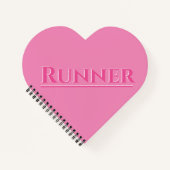 Runner roze manuscriptontwerp notitieboek (Voorkant)
