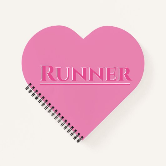 Runner roze manuscriptontwerp notitieboek (Voorkant)