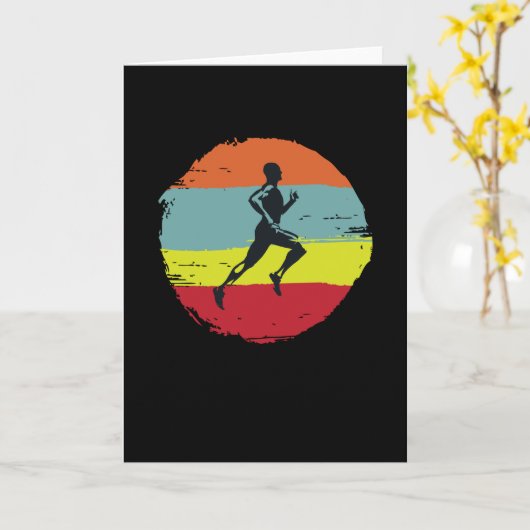 Runner Run Jogger Jogging Kaart (Gele Bloem)