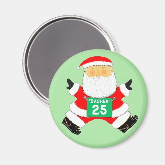 Runner Running Christmas Collectible Magneet (Voorkant / Achterkant)