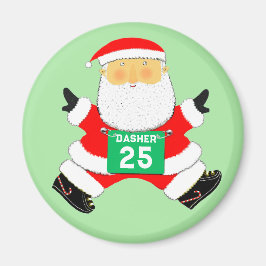 Runner Running Christmas Collectible Magneet