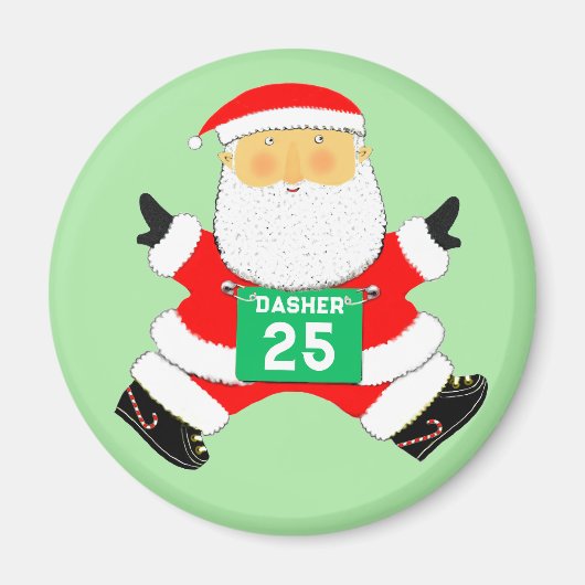 Runner Running Christmas Collectible Magneet (Voorkant)