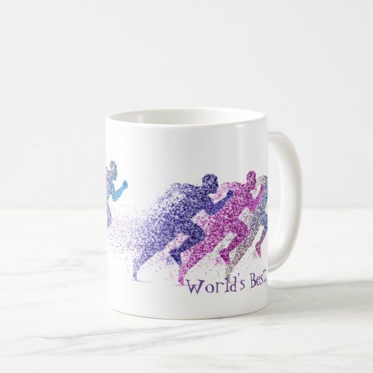 Runner Running World's Best Pap Quote Koffiemok (Voorkant rechts)