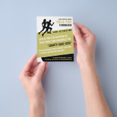 Runner Silhouette, Charity run-Walk-a-Thon Event Flyer (Hand)