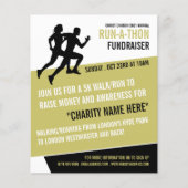 Runner Silhouette, Charity run-Walk-a-Thon Event Flyer (Voorkant)