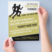Runner Silhouette, Charity run-Walk-a-Thon Event Flyer (Hand)