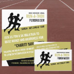 Runner Silhouette, Charity run-Walk-a-Thon Event Flyer<br><div class="desc">Runner Silhouette,  Charity run-Walk-a-Thon Gebeurtenis Adverteren Flyer door de Opslag van het Visitekaartje.</div>
