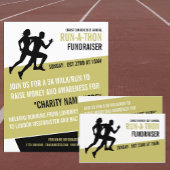 Runner Silhouette, Charity run-Walk-a-Thon Event Flyer