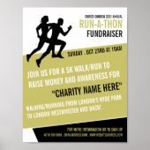Runner Silhouette, Charity run-Walk-a-Thon Event Poster (Voorkant)