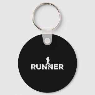 Runner Silhouette Jogging Marathon Atleet Sleutelhanger