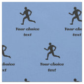 Runner Sportpatroon - aangepaste tekst - elke kleu Stof (Close Up)