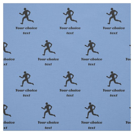 Runner Sportpatroon - aangepaste tekst - elke kleu Stof (Swatch)